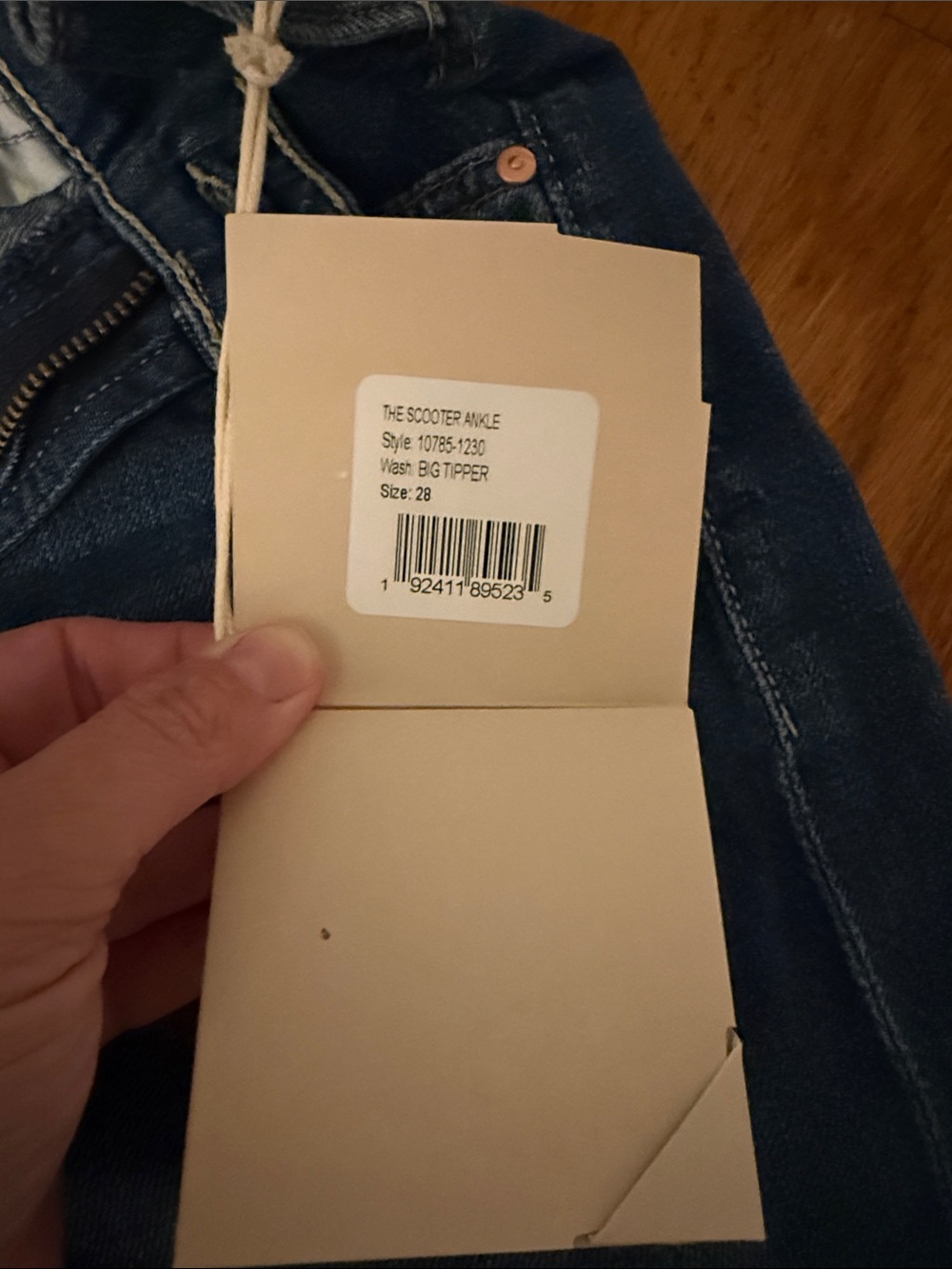 NWT MOTHER Straight-Leg women’s Scooter Ankle in Big Tipper wash size 28 - Picture 2 of 4